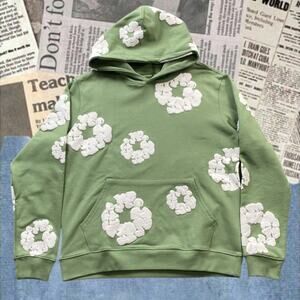 Denim Tears Men's Green Hoodie